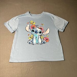 Girls Small Stitch Baby Blue shirt Ohana lilo & stich